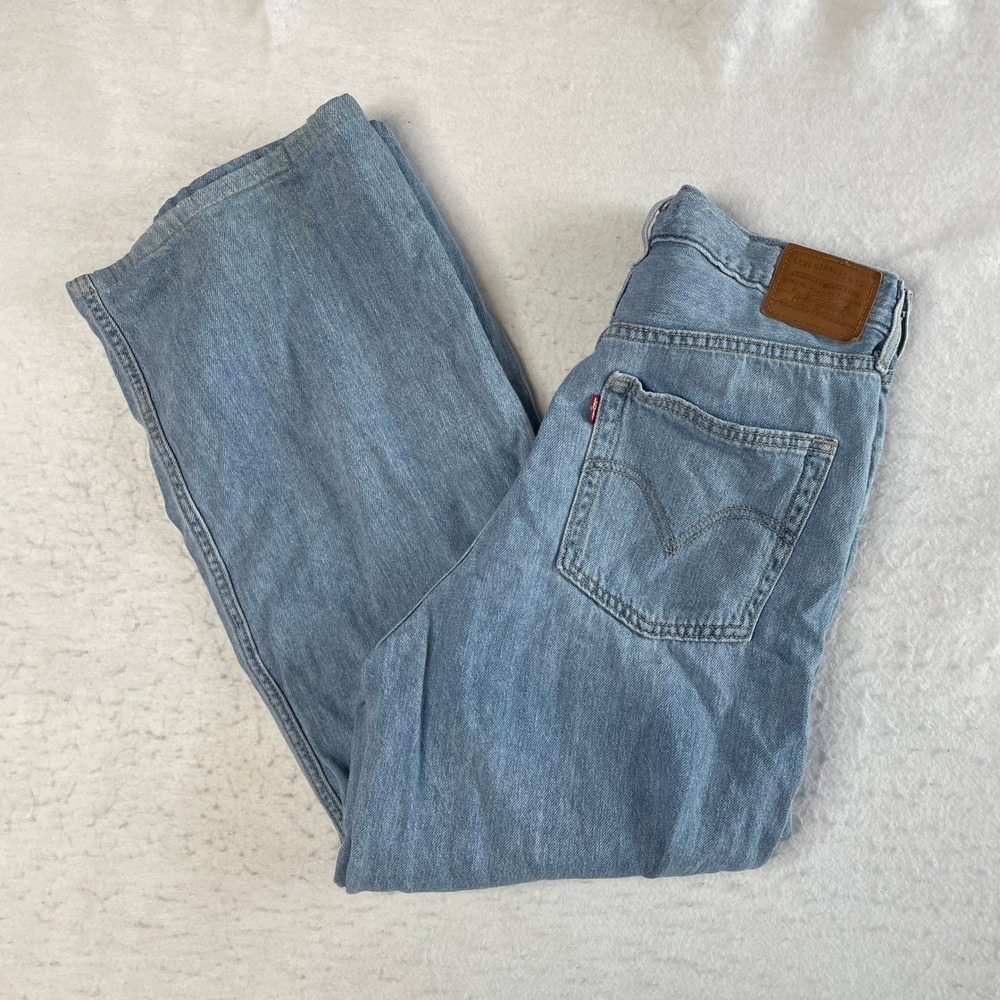 Levi's Premium High Loose Jeans 30 Blue Denim High Rise Wide Leg Light Wash
